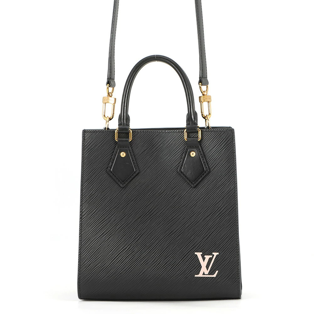 Louis Vuitton Epi Sac Plat 2way Shoulder Bag Black